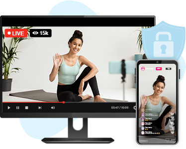 Supports On-demand and Live Content