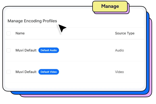 Create multiple encoding profiles