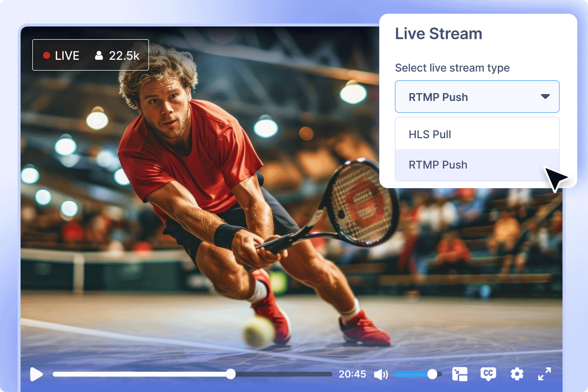 HLS & RTMP Streaming Protocols - Technical Setup Guide Animated demonstration of HLS and RTMP streaming protocols setup for live video broadcasting