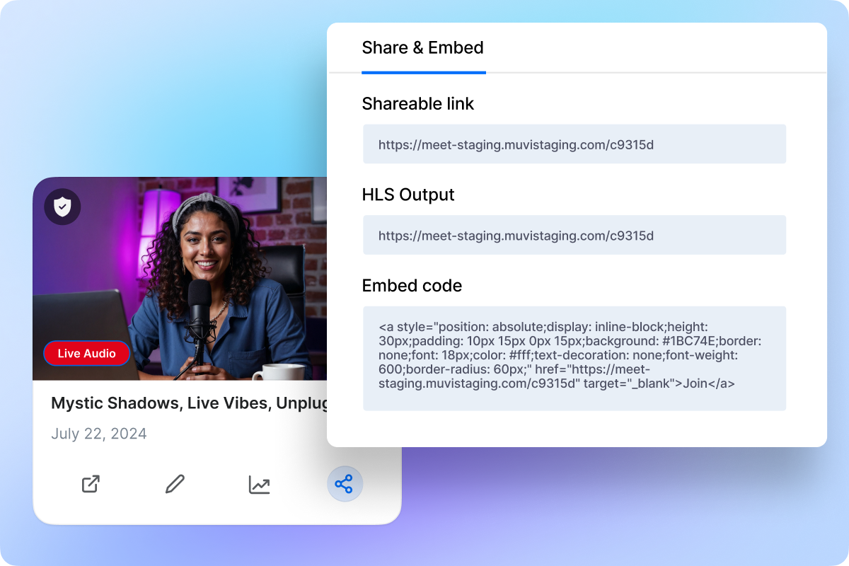 Publish Live Audio Easily