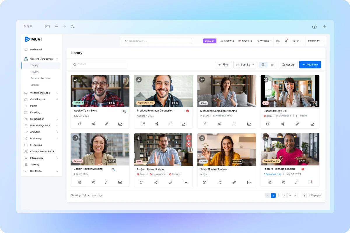 Record and Content Library