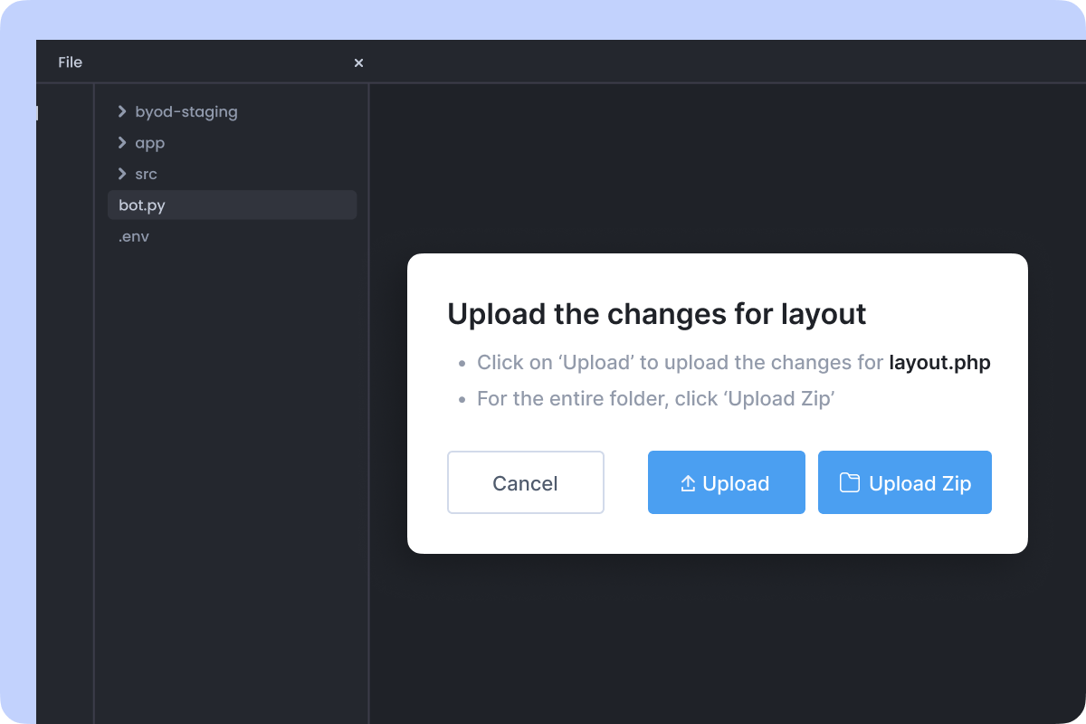 One-Click Upload for Instant Changes