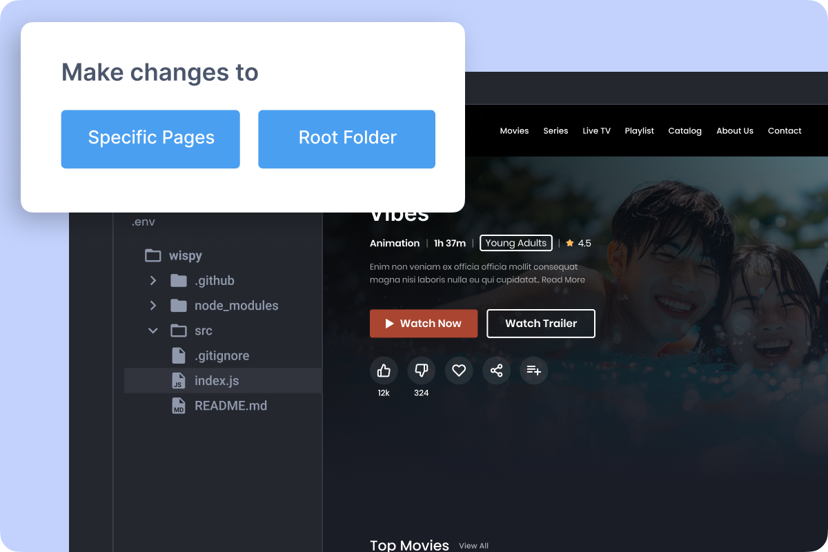 Update Specific Pages or the Entire Site