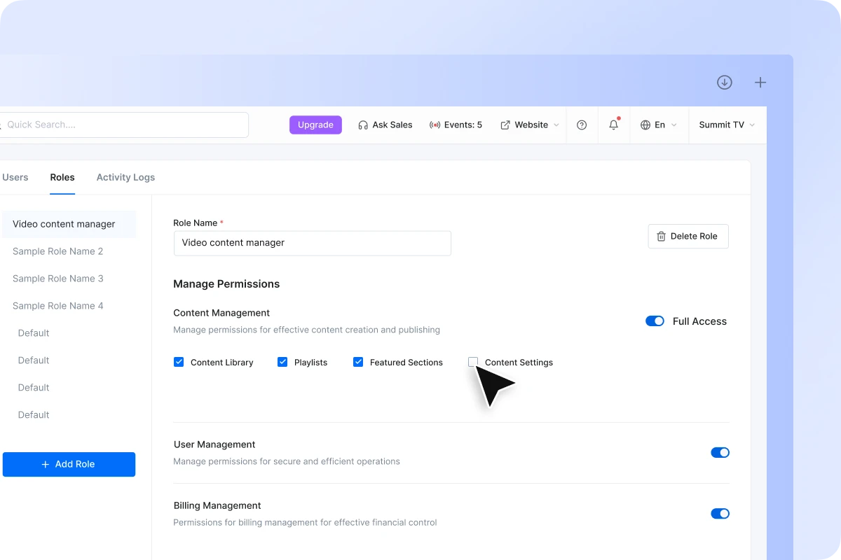 Granular-Sub-Menu-Acess-Control