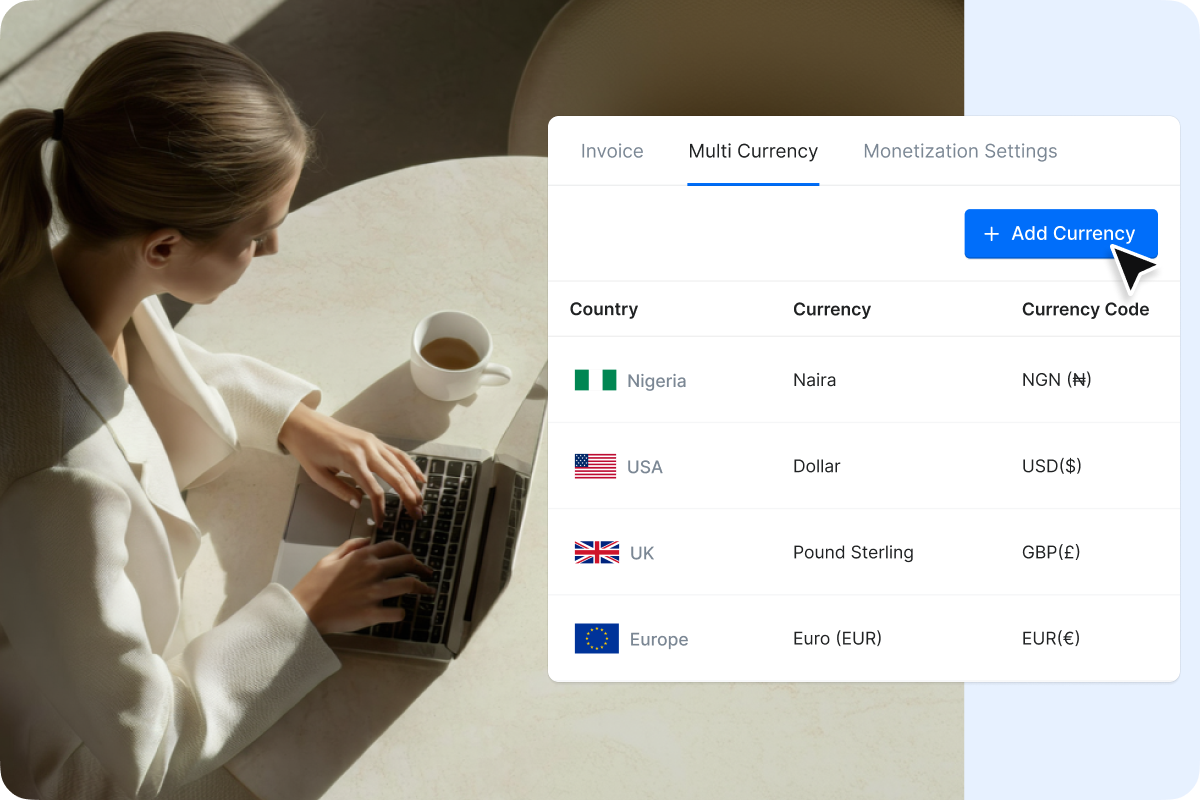 Multi-Currency Billing in NGN, USD, GBP & EUR