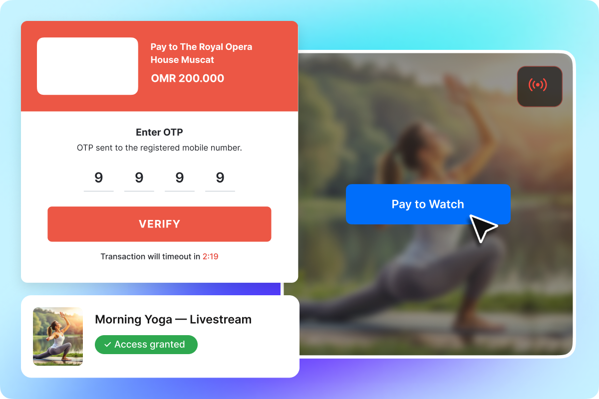 Bank-Hosted Checkout with OTP Verification_ Bank Muscat OTP verification checkout on Muvi One streaming platform