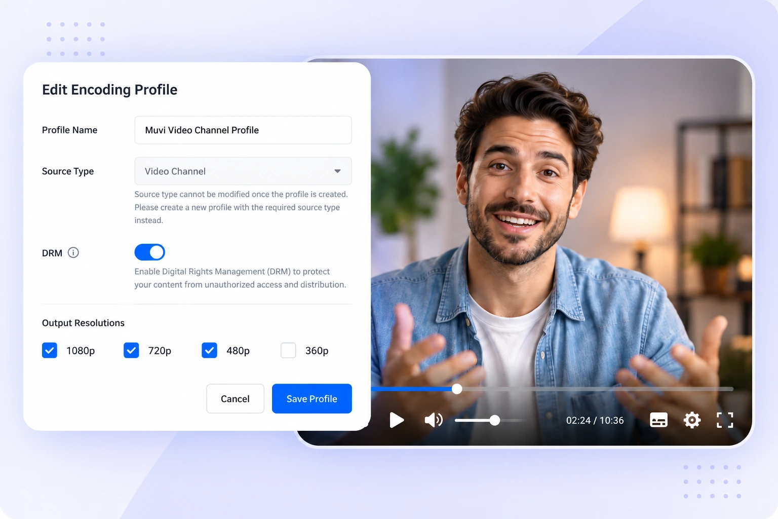 Enable DRM from Your Encoding Profile Enable DRM from Your Encoding Profile