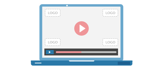 custom video player logo