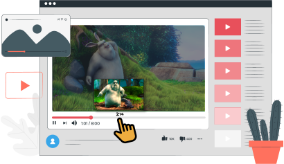 Thumbnails on seek bar1 video playback on mobile