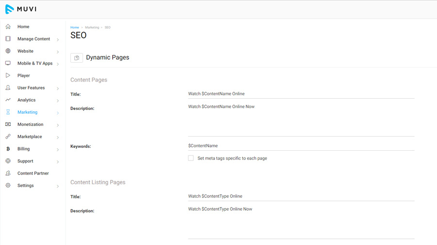 Advanced SEO Controls
