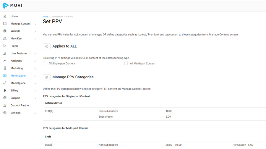 Configure Pay-per-view
