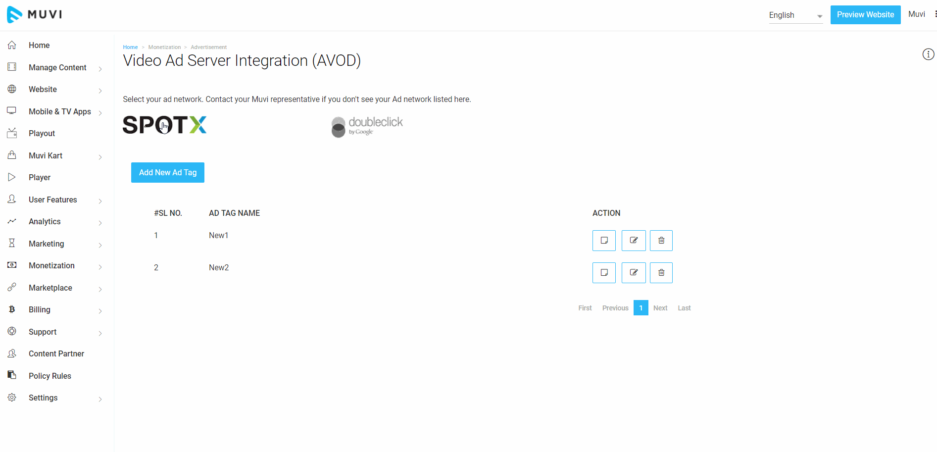 Ad Server Integration For Advertisement Avod Muvi Help