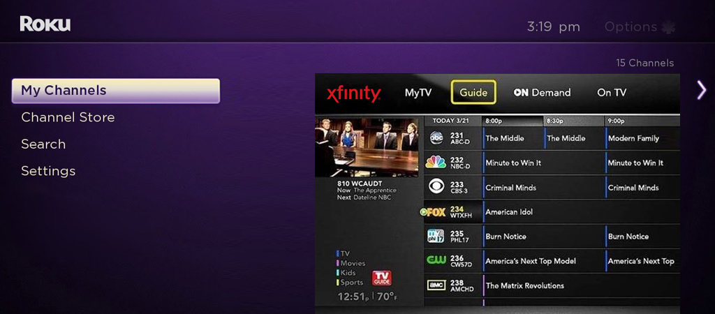 Comcast launches on Roku