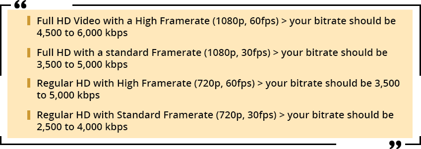 Recommended Encoder Settings for Streaming Platforms