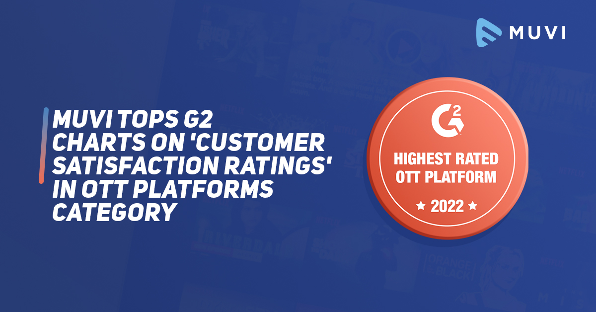 Muvi Bags Leader Position in G2 Grid for 'Customer Satisfaction Ratings' in OTT Platforms