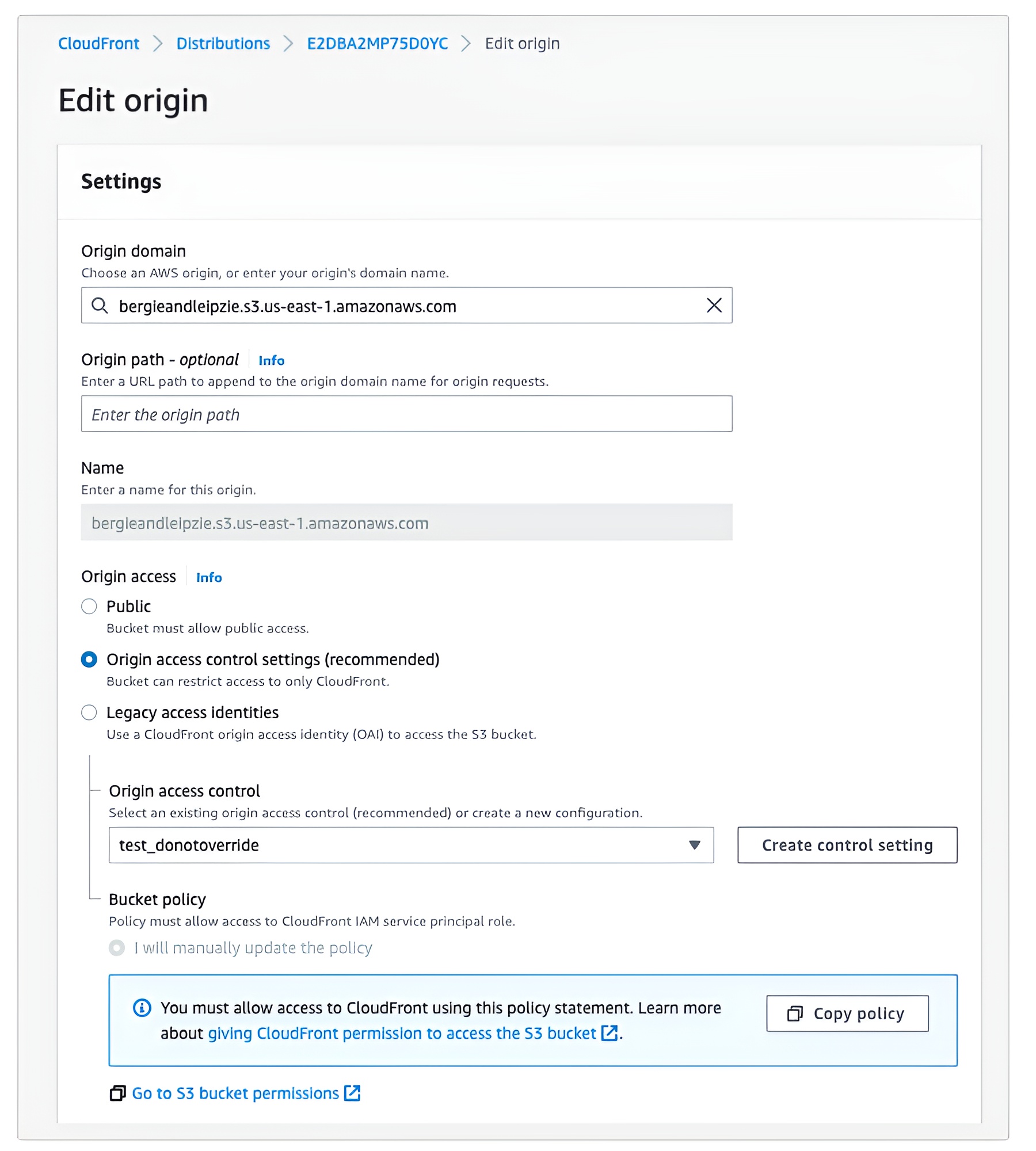 Edit Origin