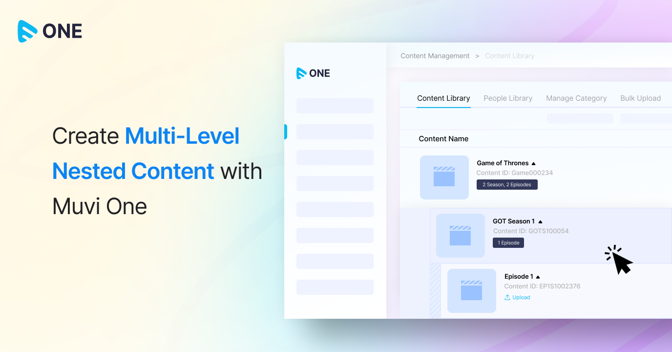 Create Multi-Level Nested Content with Muvi One