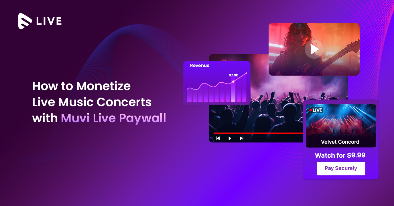 How to Monetize Live Music Concerts Using Muvi Live Paywall?