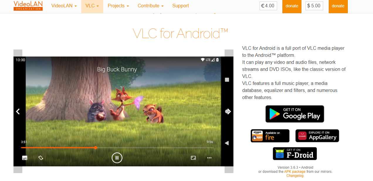 stream videos on Android