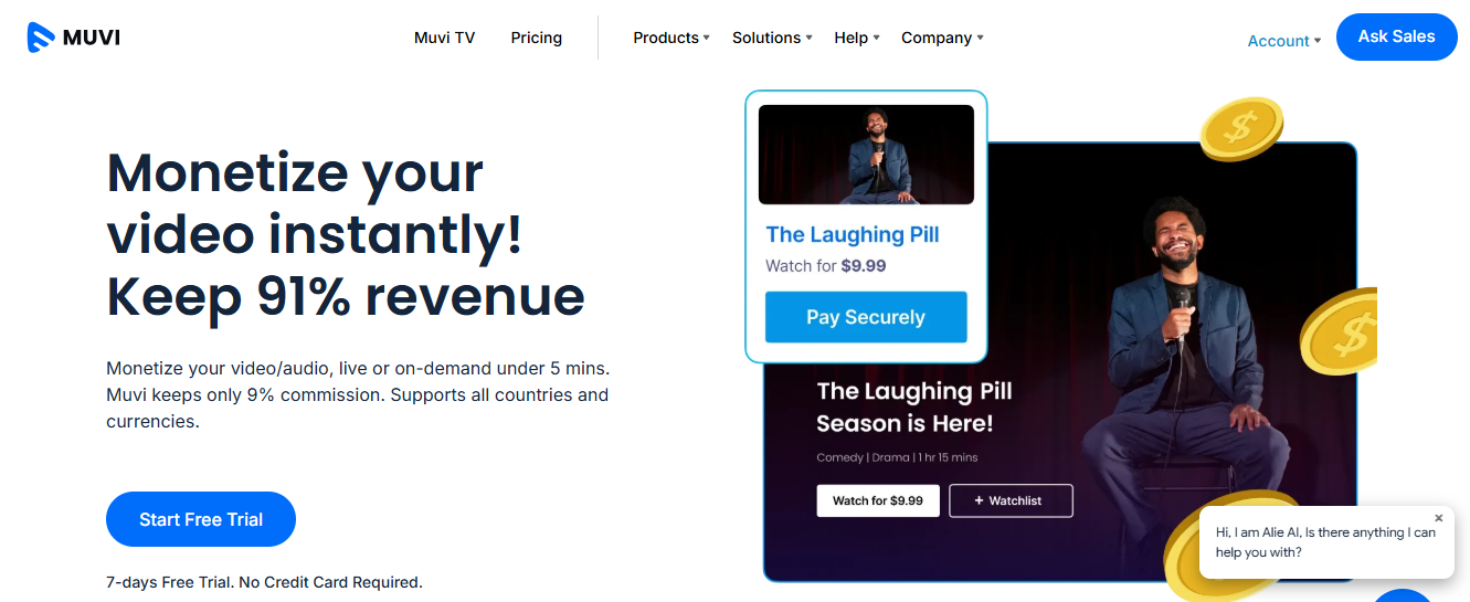 Pay per view streaming model