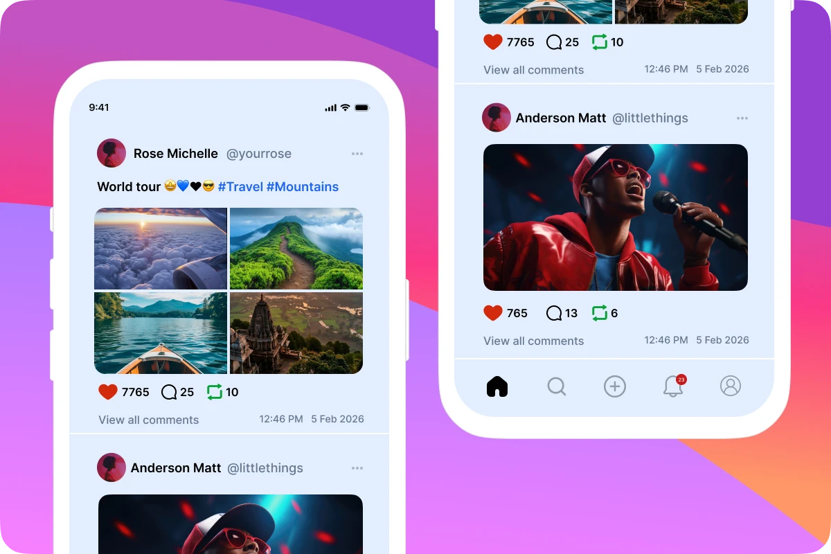 Power Vertical Scrollable Video Feeds