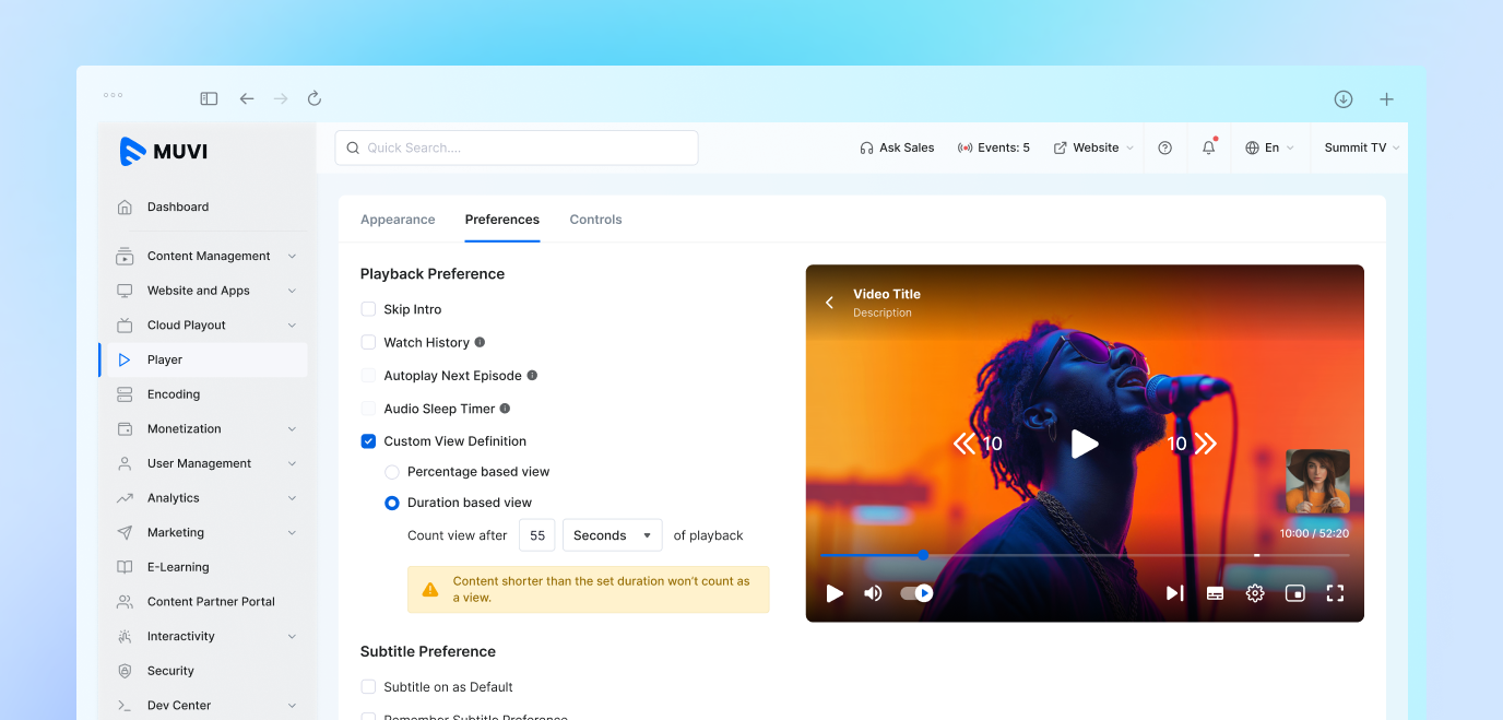 Define What Counts as a View